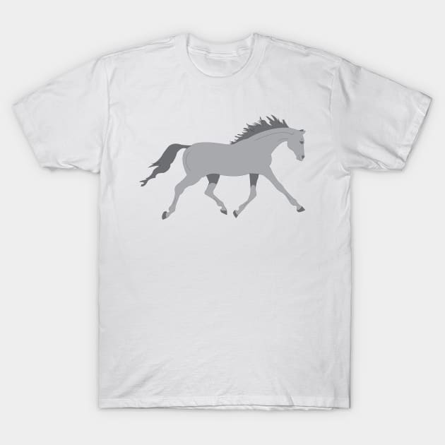 Grey Horse T-Shirt by DickinsonDesign